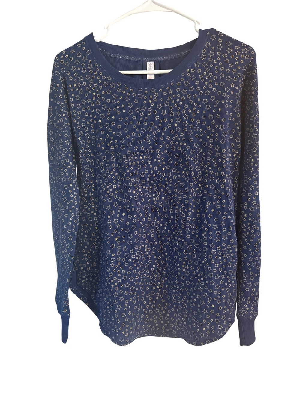 Gilligan & O'Malley Navy Long Sleeve Star Print Tee